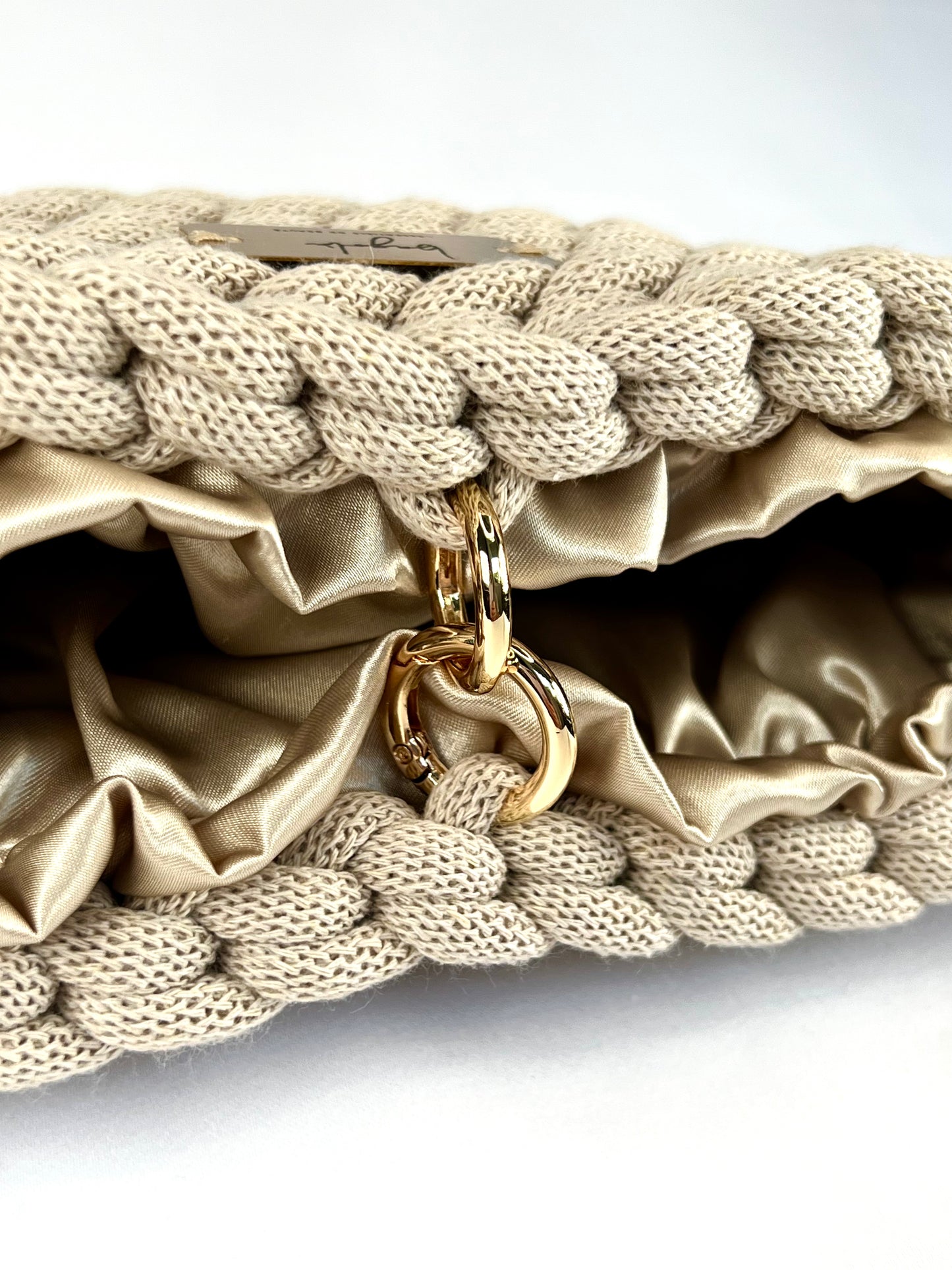 Elegant Handmade Medium Vanity Bag With Satin Interior