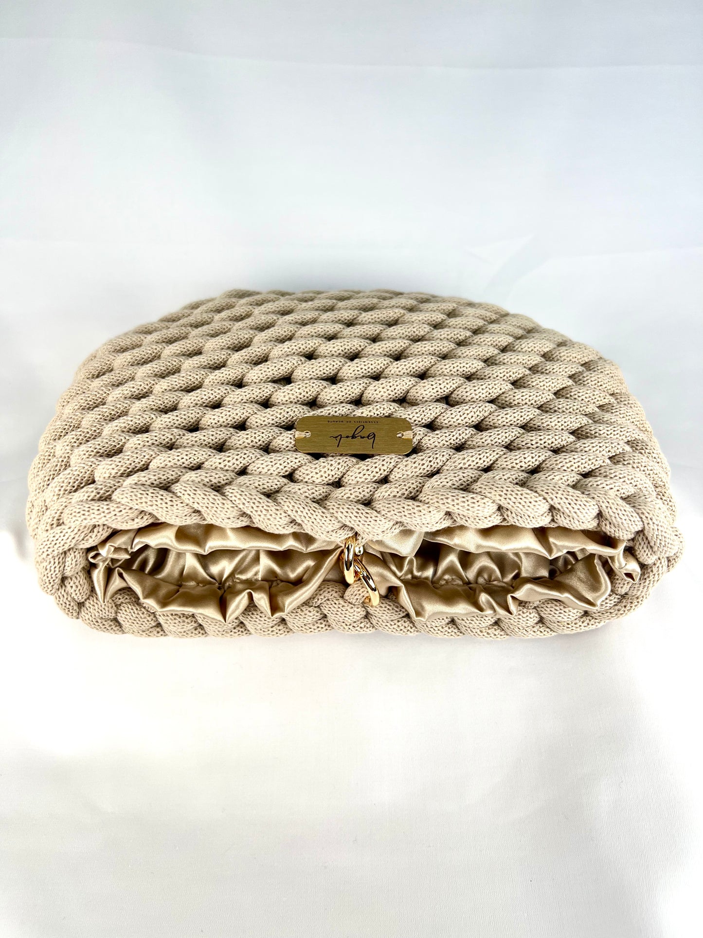 Elegant Handmade Medium Vanity Bag With Satin Interior