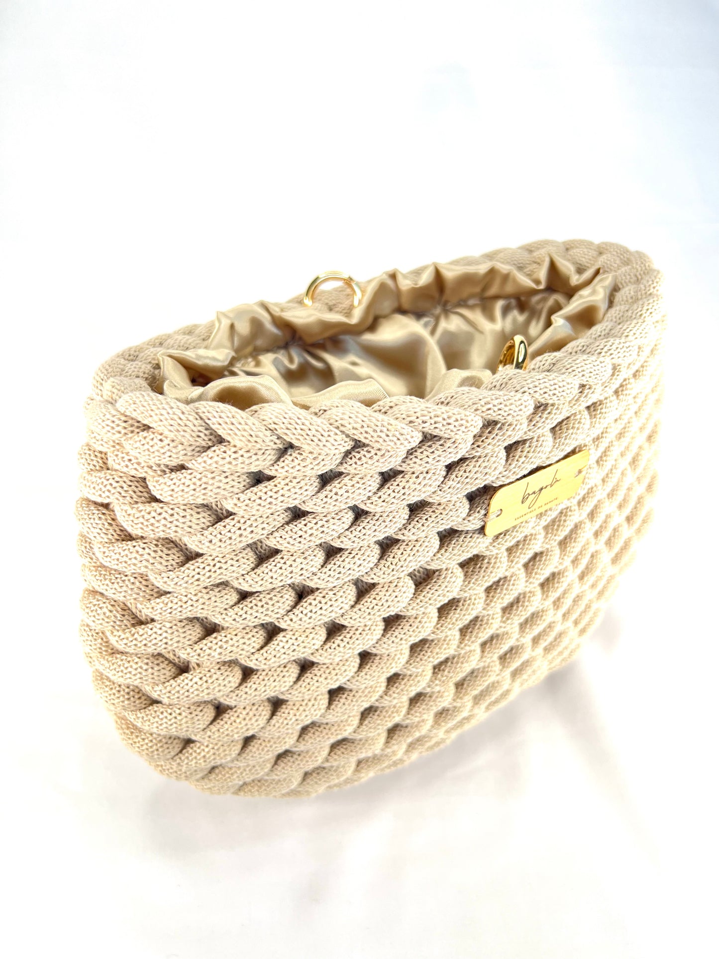 Elegant Handmade Medium Vanity Bag With Satin Interior