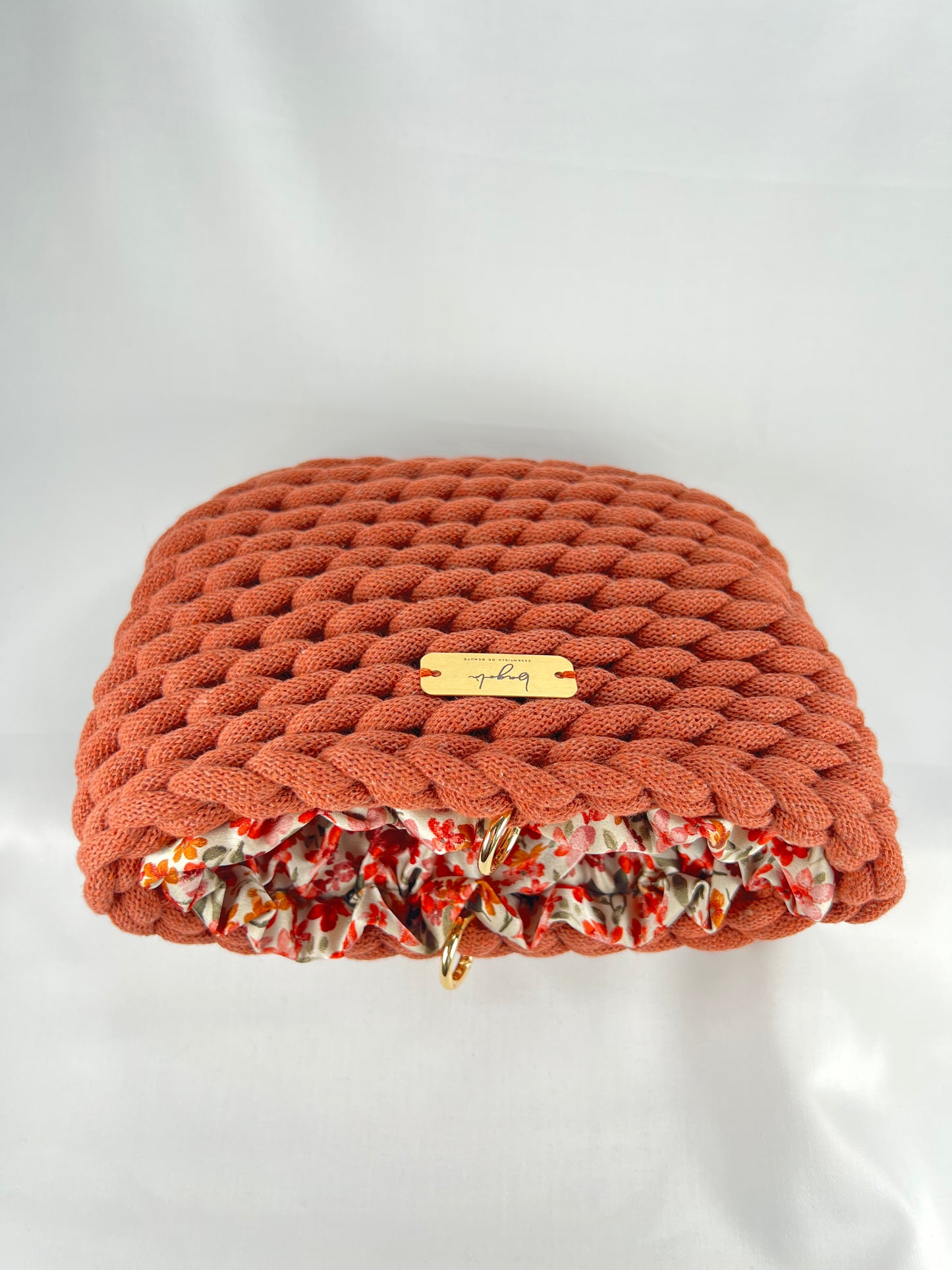 Elegant Handmade Make Up Bag With Satin Interior