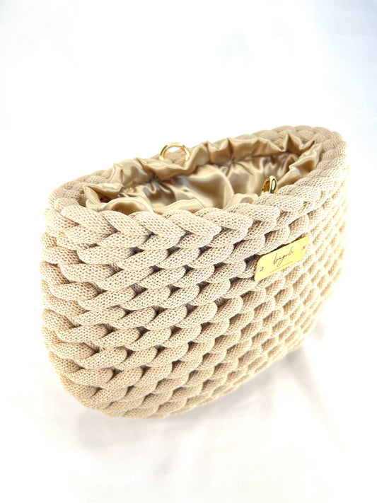 Elegant Handmade Medium Vanity Bag With Satin Interior