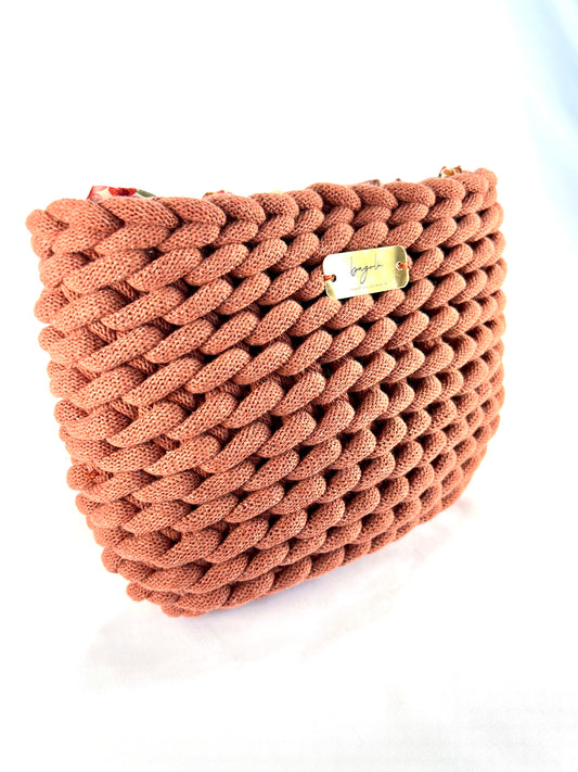 Elegant Handmade Make Up Bag With Satin Interior