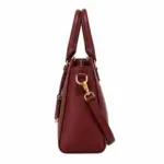 Bagola Leather Handbag Burgundy Women Shoulder Tote Bag - Image 3