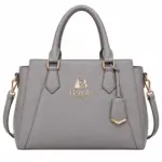 Bagola Leather Handbag Gray Tote Shoulder Bag