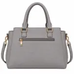 Bagola Leather Handbag Gray Tote Shoulder Bag - Image 2