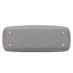 Bagola Leather Handbag Gray Tote Shoulder Bag - Image 4