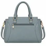 Bagola Leather Handbag Slate Blue Shoulder Tote - Image 2