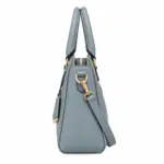 Bagola Leather Handbag Slate Blue Shoulder Tote - Image 3
